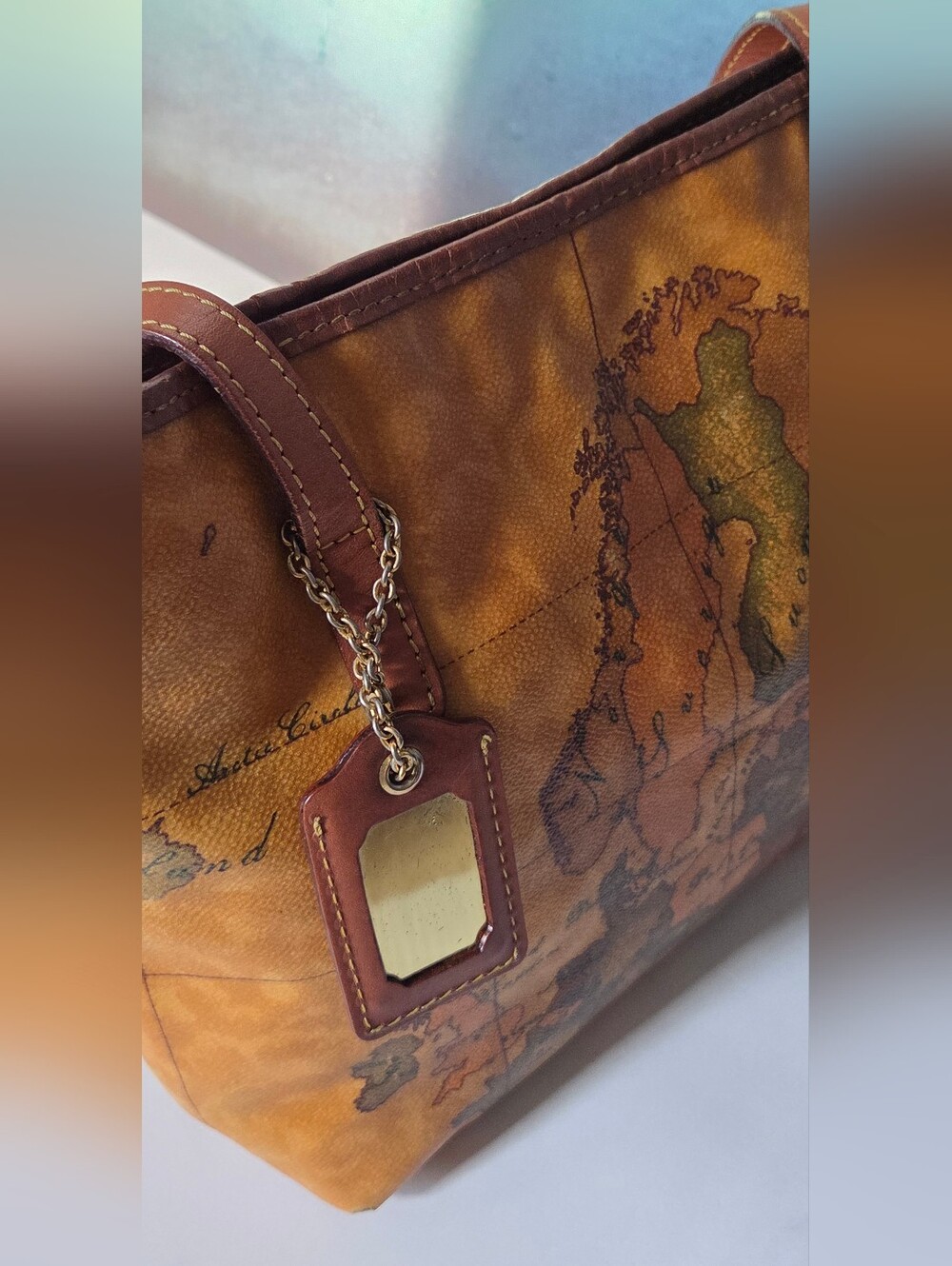 Alviero Martini 1A Classe Map Print Tote EUC - Picture 11 of 16